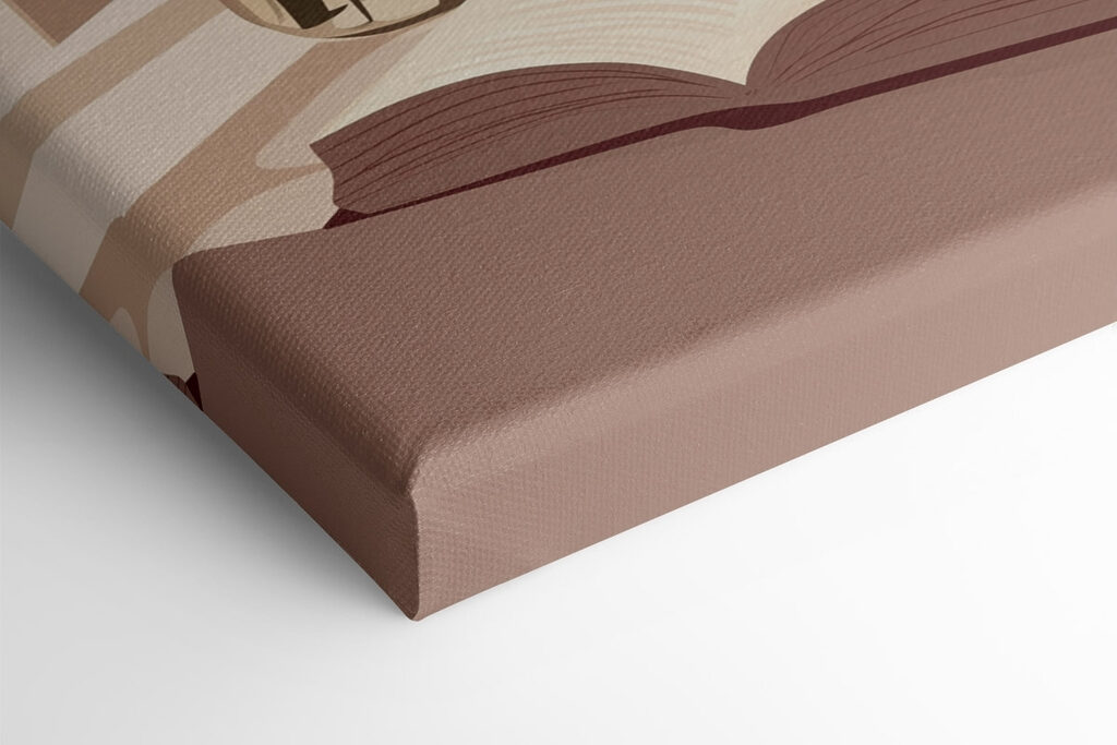 Book and a vase of flowers