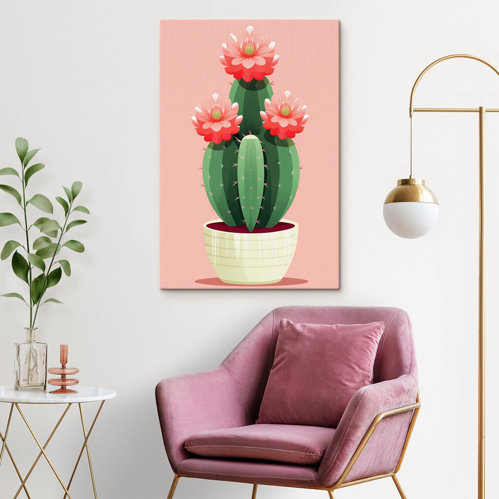 Cactus with pink flowers