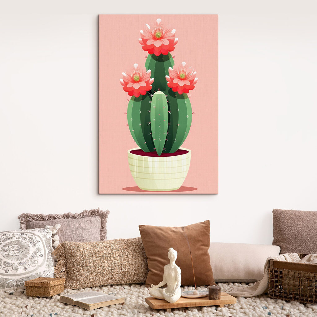 Cactus with pink flowers