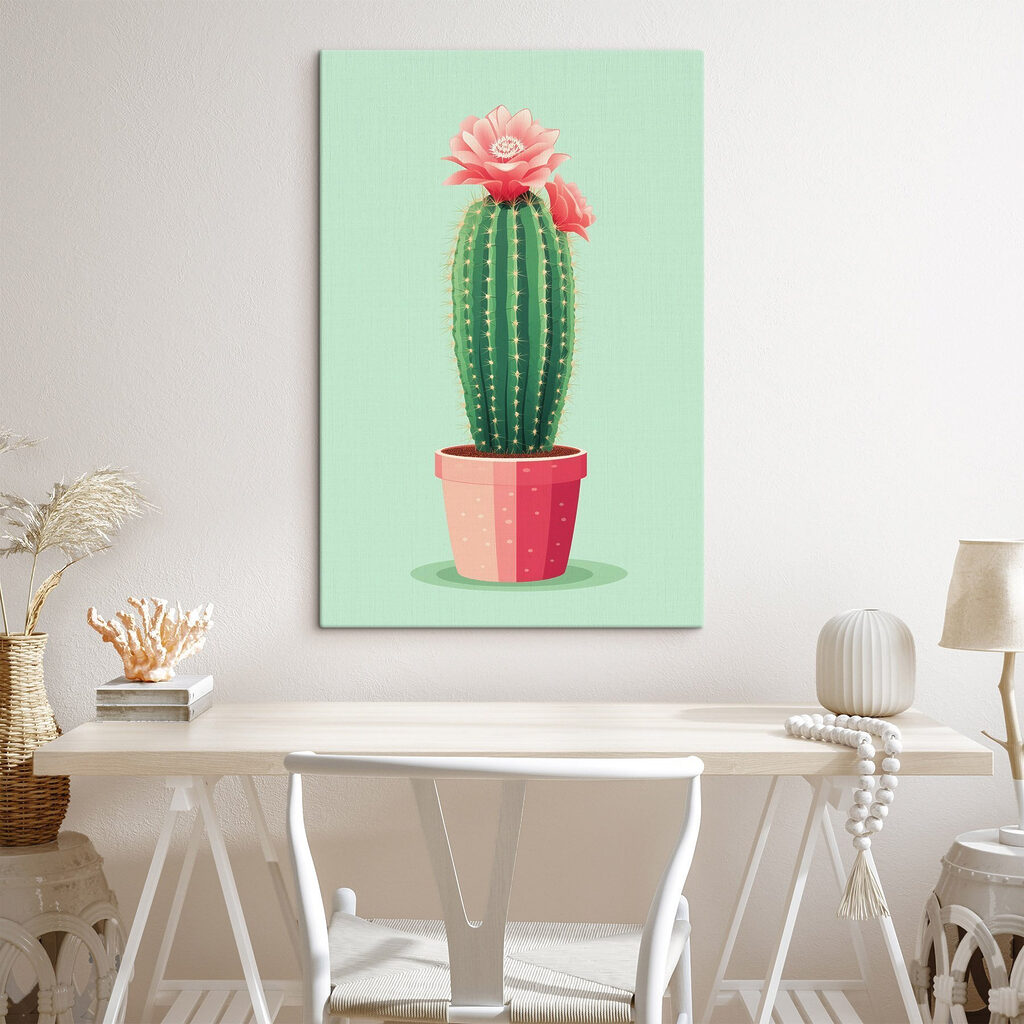 Cactus with a flower in it