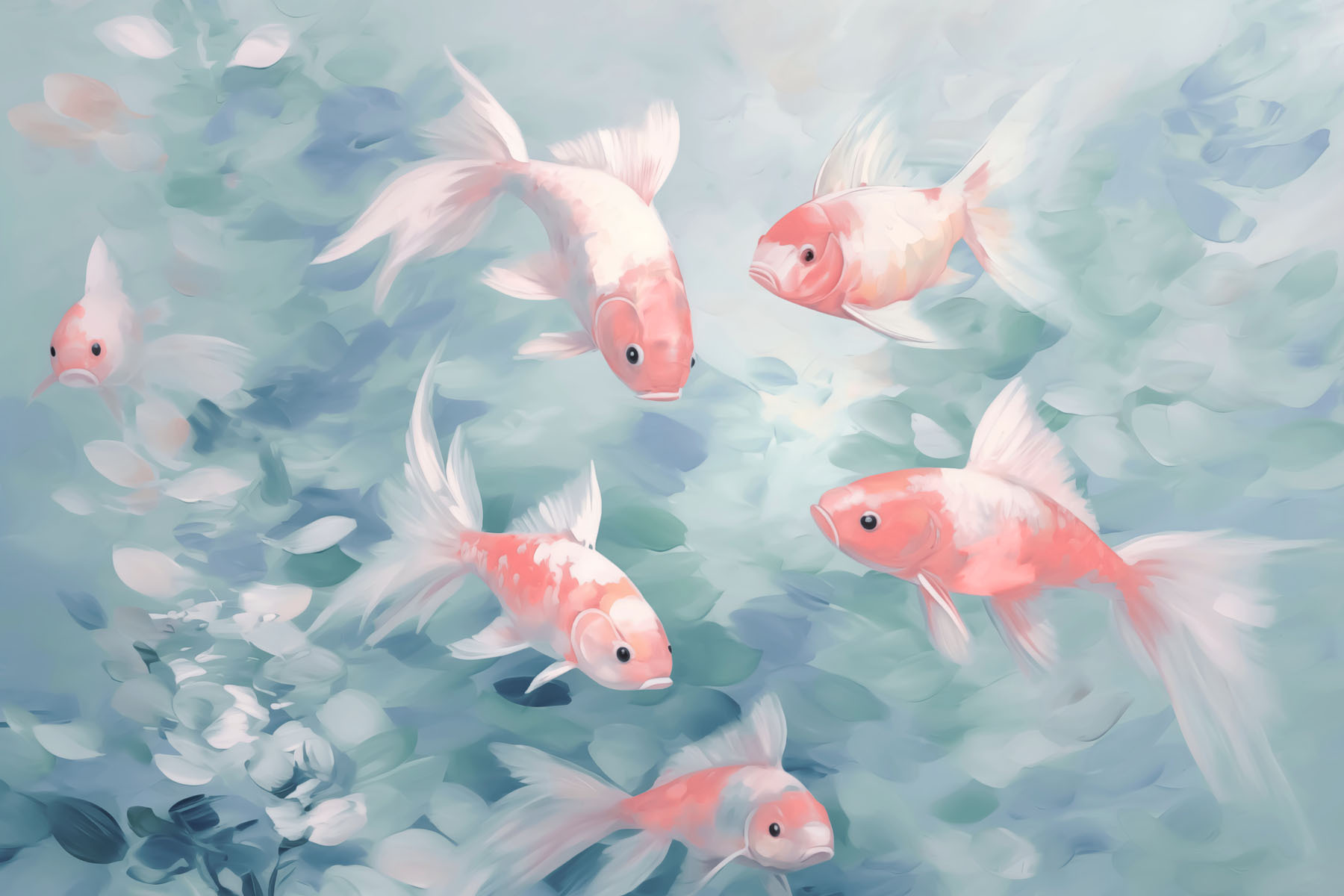 Swimming in tranquil waters together Swimming in tranquil waters together