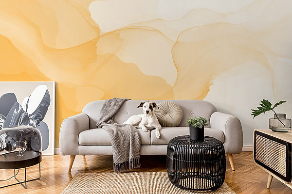 Soft waves of warm hues blending Soft waves of warm hues blending