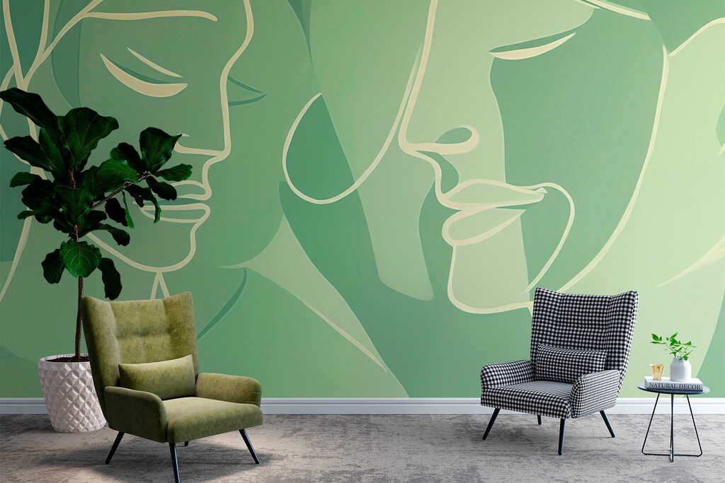 Drawing of a woman's face