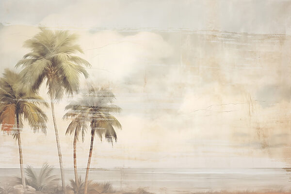 Palmy u vodní plochy Palmy u vodní plochy