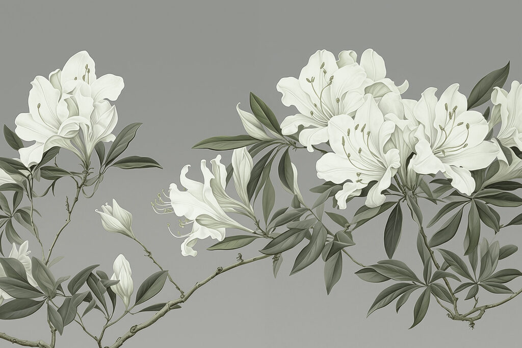 Delicate blooms against soft backdrop