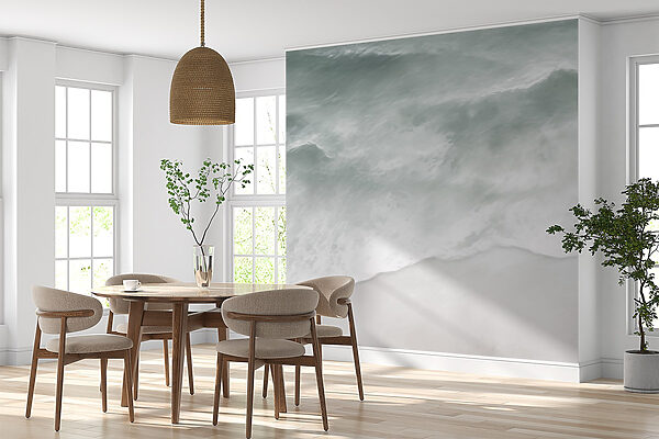 Waves crashing on a beach