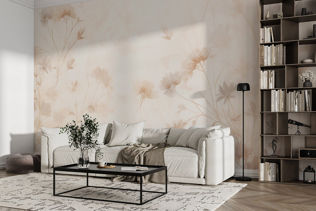 White and pink floral pattern