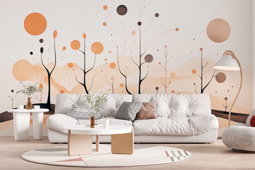 Painting of trees and plants