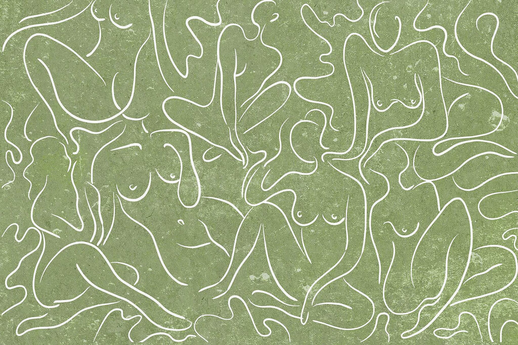 Drawing of a group of women