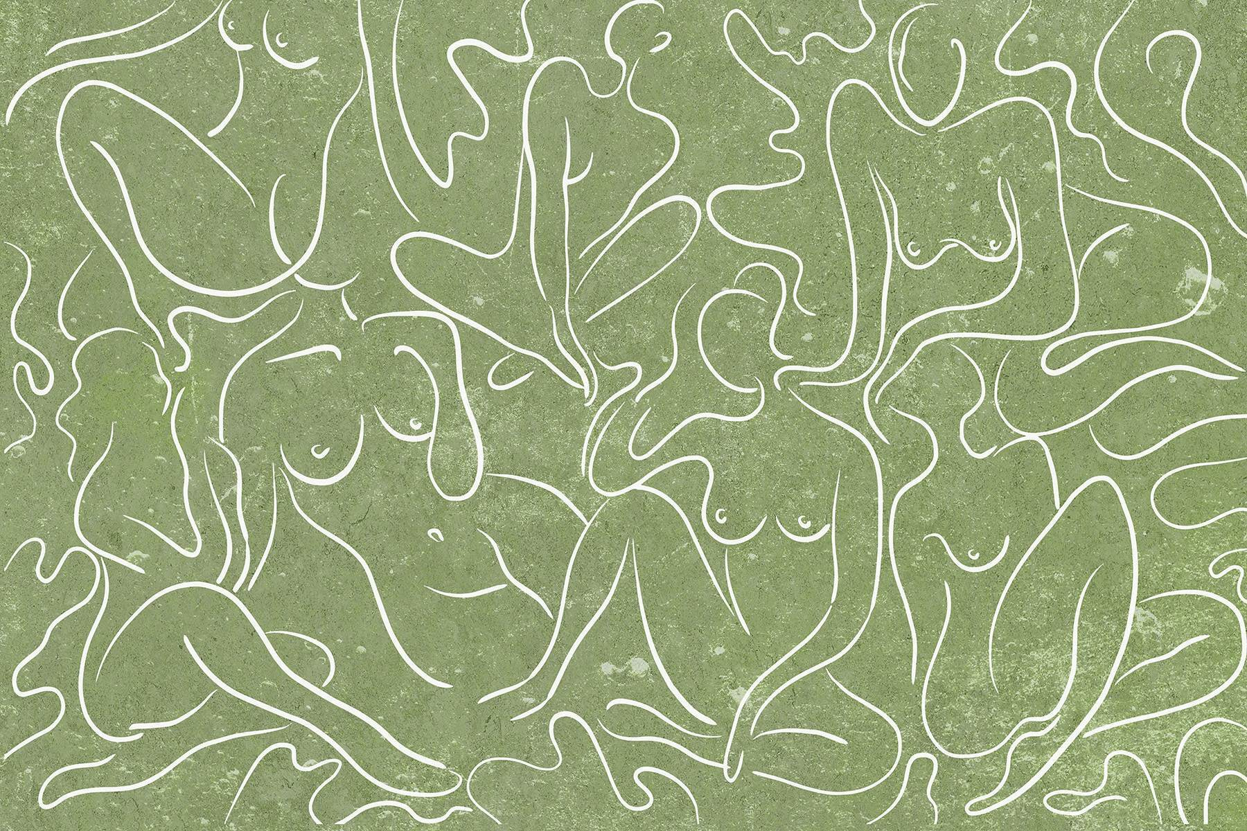 Drawing of a group of women