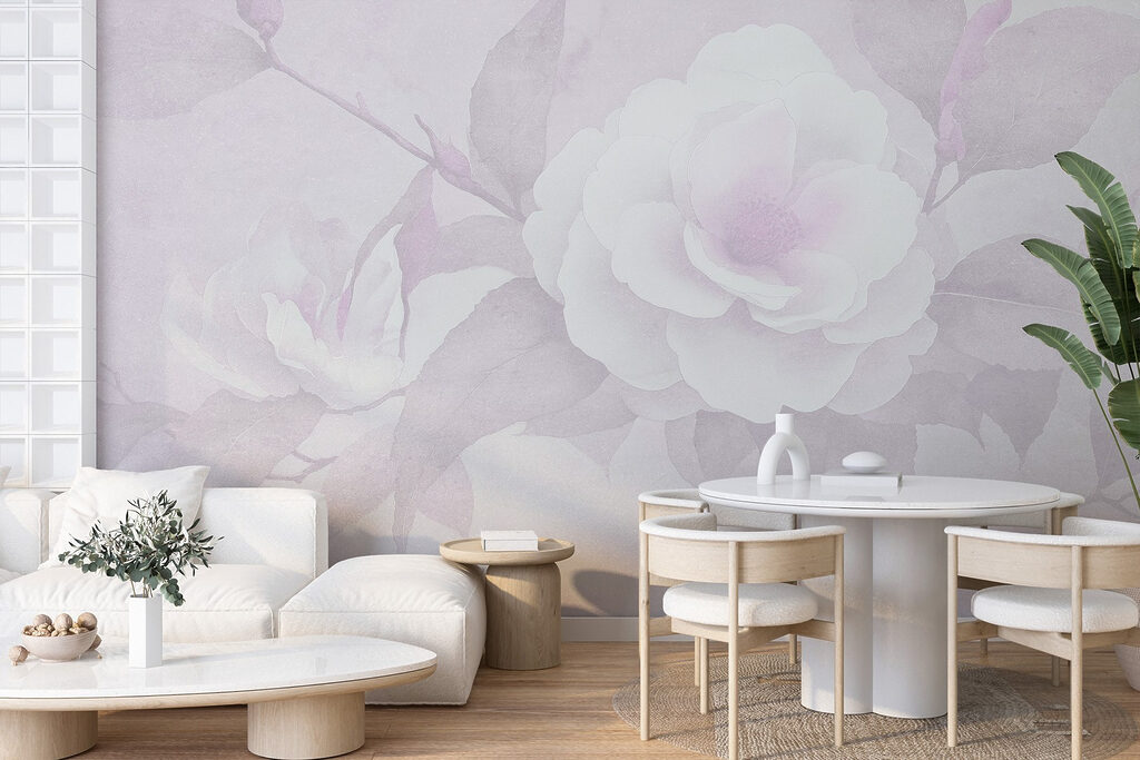 White flower with leaves White flower with leaves