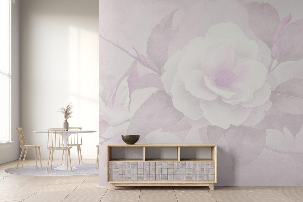 White flower with leaves White flower with leaves