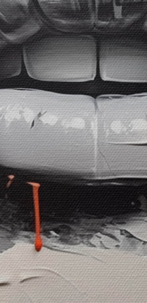 Painting of a woman's lips Painting of a woman's lips