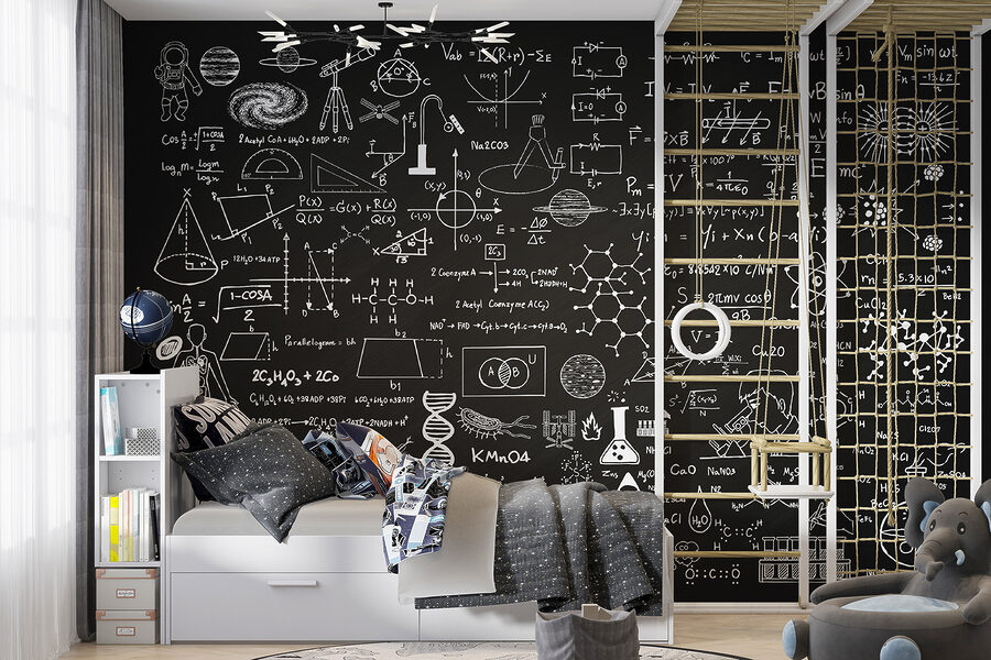Fototapeta Tabule s matematickými symboly a vzorci - Image 3