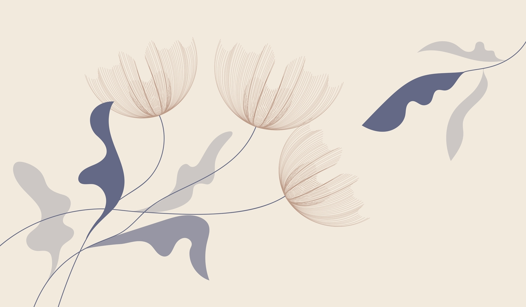 Delicate floral design in soft tones