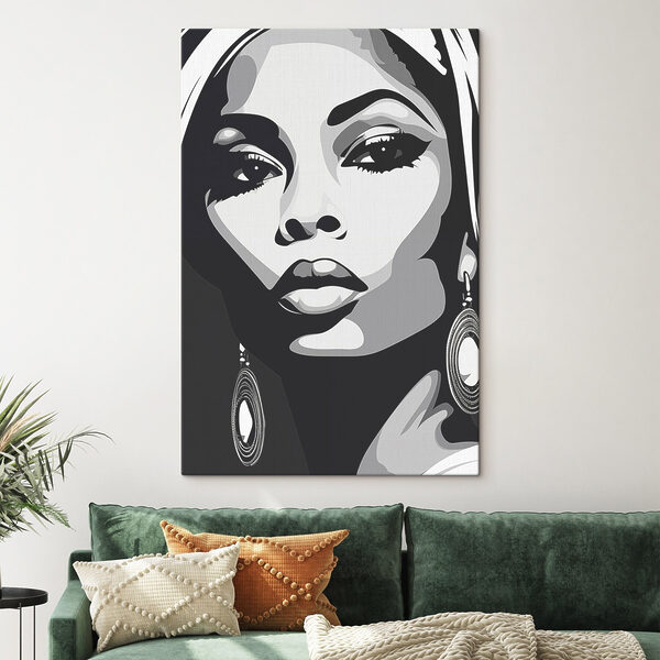 Woman with large earrings Woman with large earrings