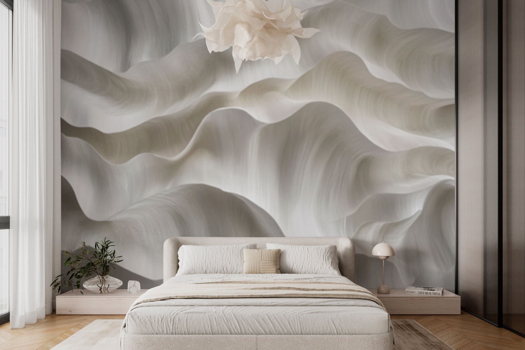 - Flowing textures in soft hues - Flowing textures in soft hues