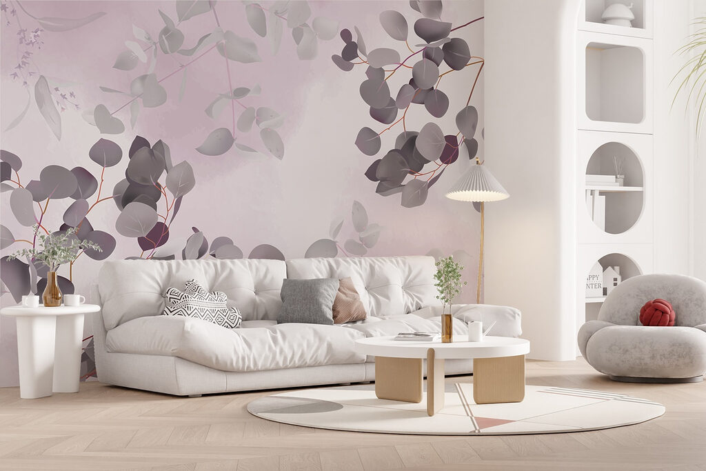 Delicate leaves on soft background