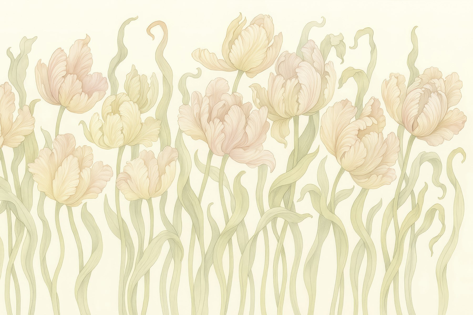 Delicate tulips in soft hues Delicate tulips in soft hues