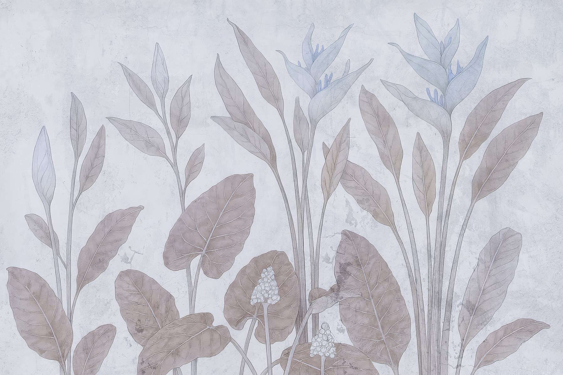 Delicate botanical design in soft tones Delicate botanical design in soft tones