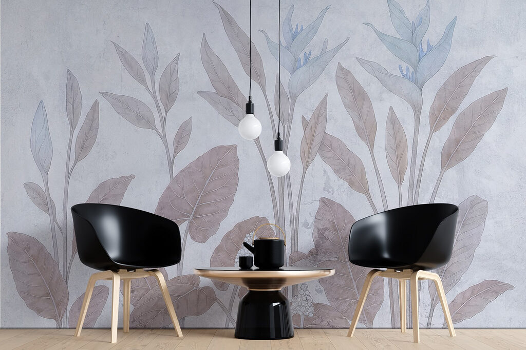 Delicate botanical design in soft tones Delicate botanical design in soft tones