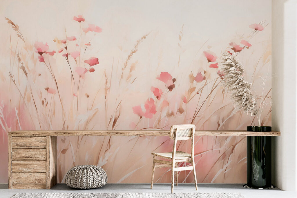 Field of pink flowers