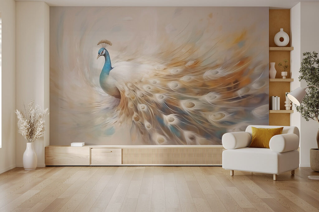 Painting of a peacock