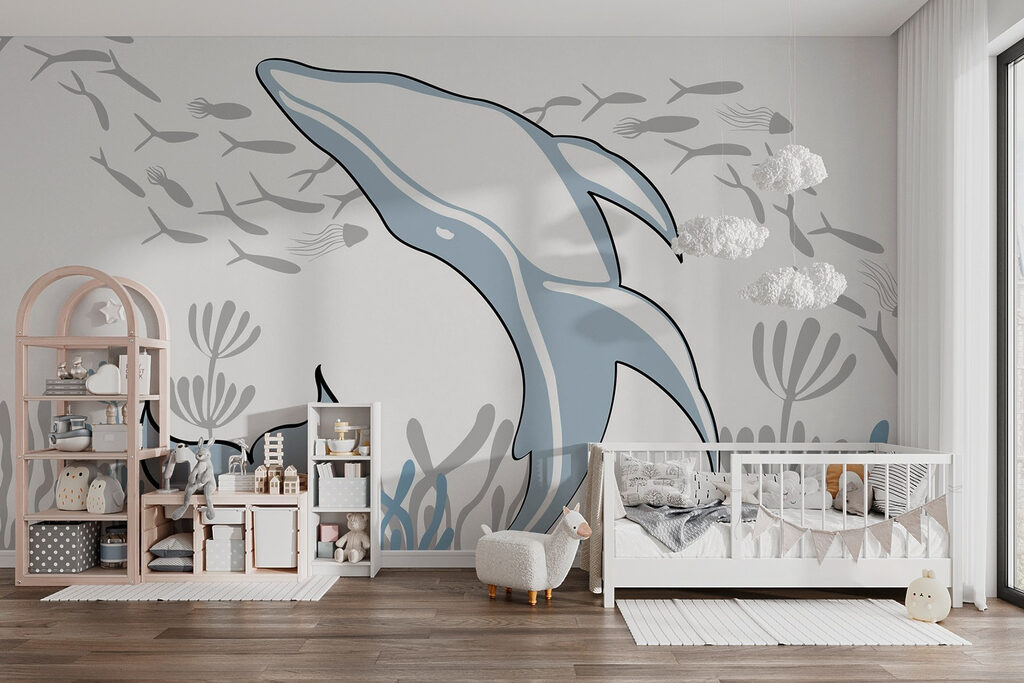 Dolphin swimming in the ocean Dolphin swimming in the ocean