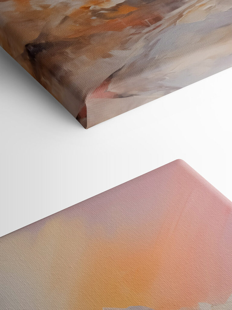 Painting of a snowy mountain range