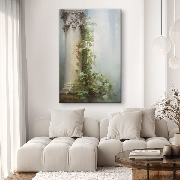 Obraz sloupu s břečťanem rostoucím na něm Obraz sloupu s břečťanem rostoucím na něm
