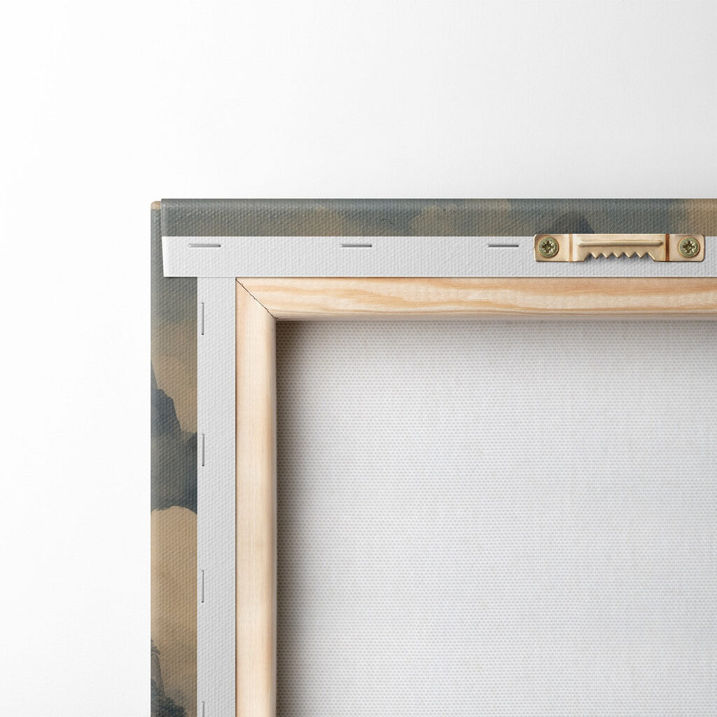 Painting of a temple on a mountain Painting of a temple on a mountain