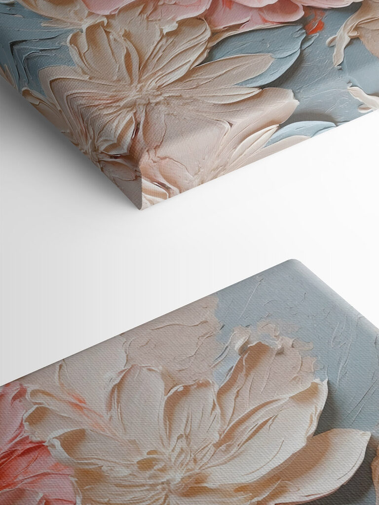 Delicate petals in soft pastel hues