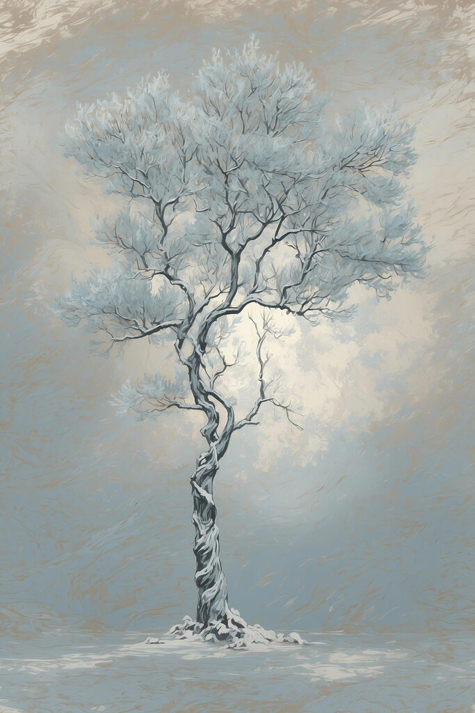 Tree with snow on it