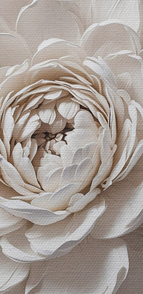 White flower with leaves