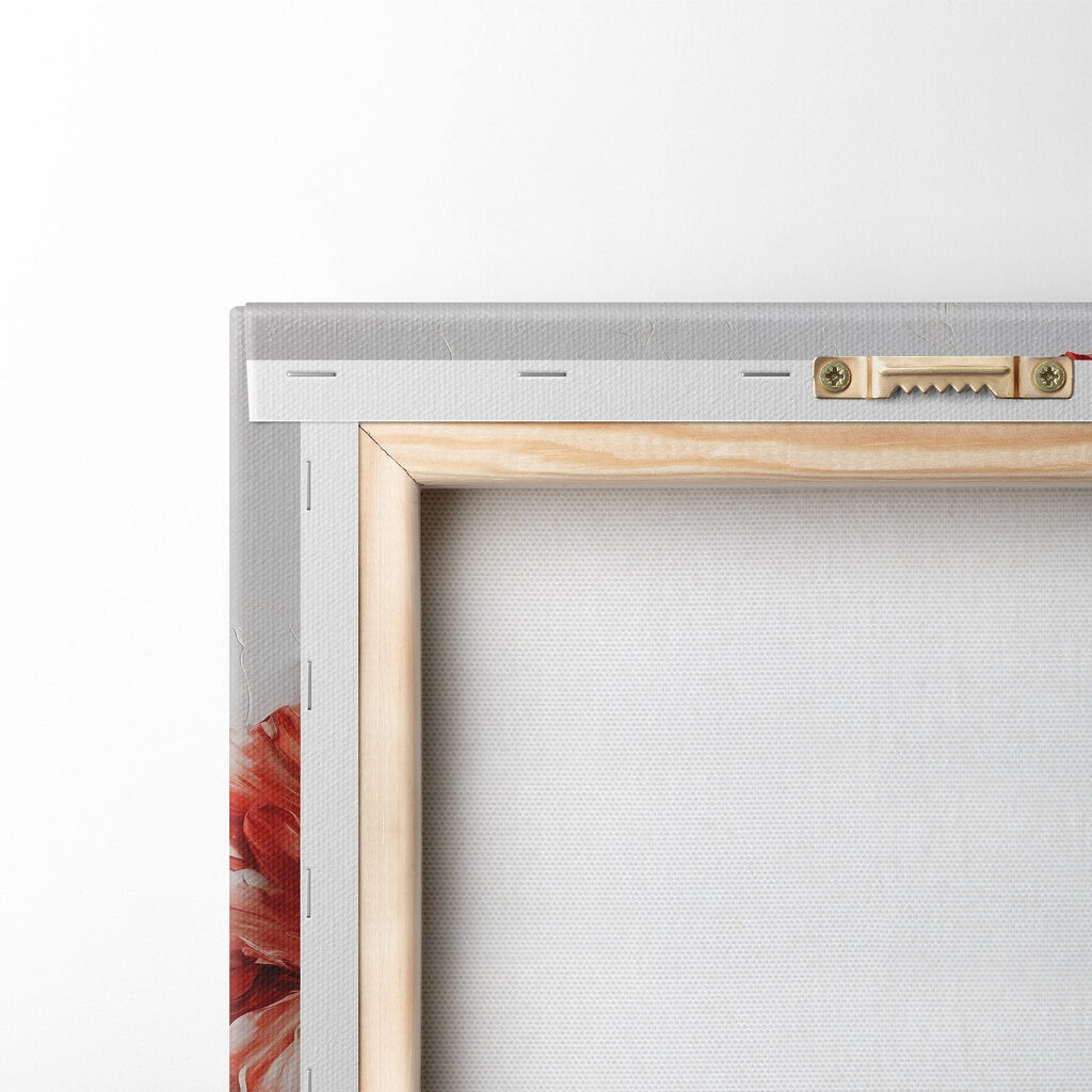 Painting of flowers on a white surface