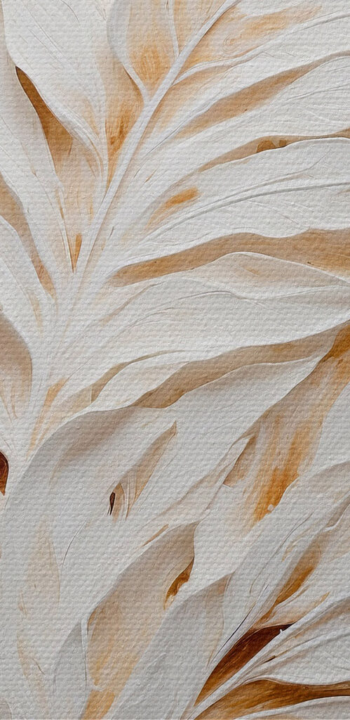 White and brown leaf pattern