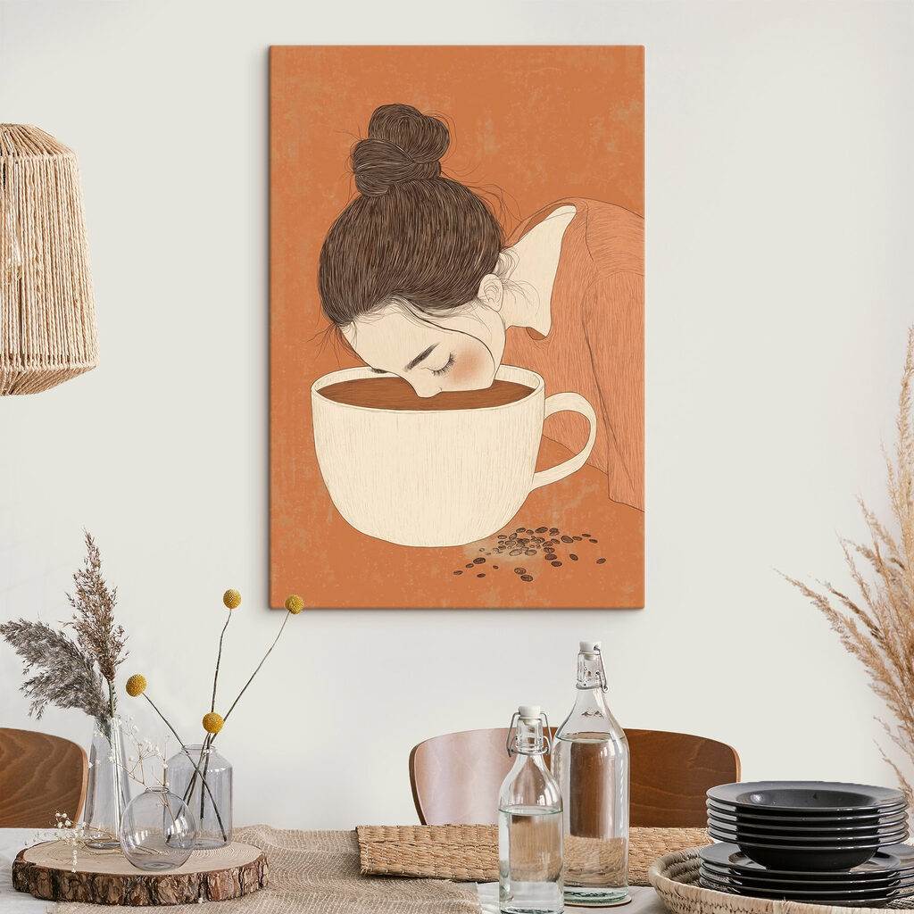 Woman drinking from a cup