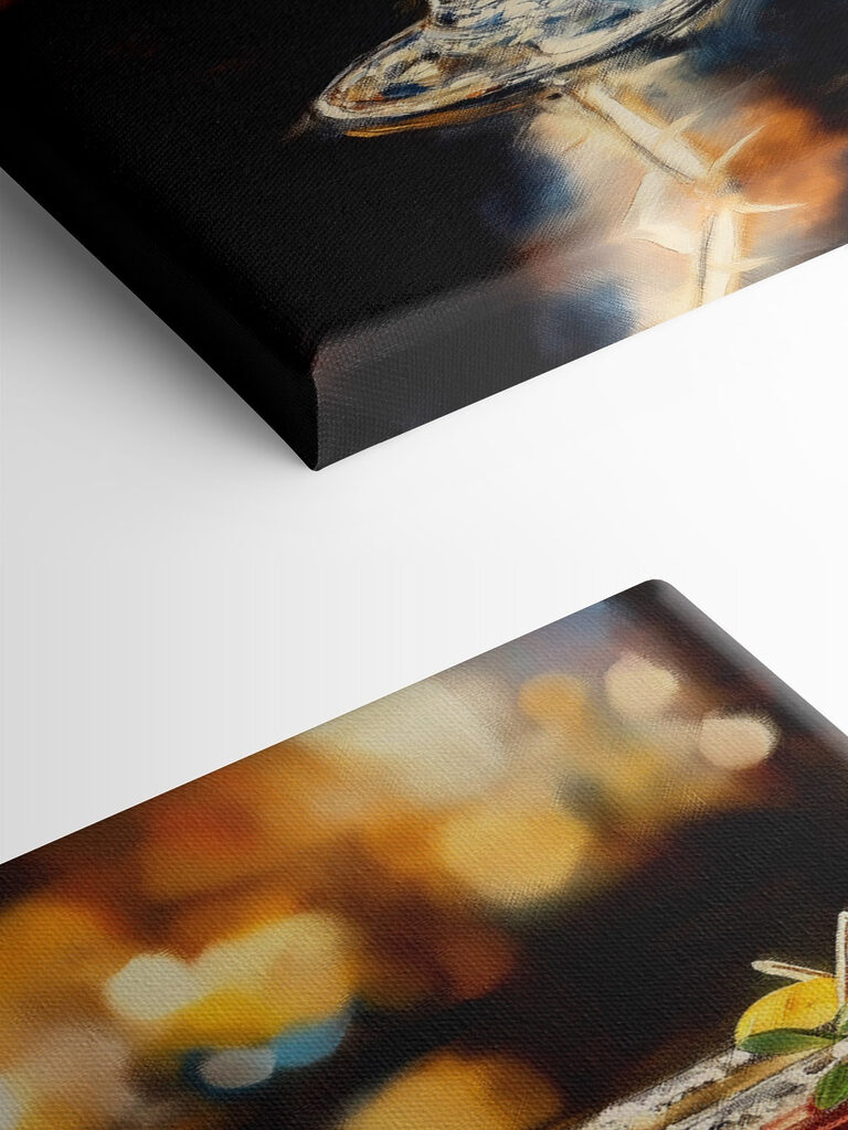 Two glasses of drinks on a table