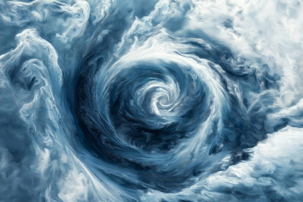 Swirl of clouds in the sky