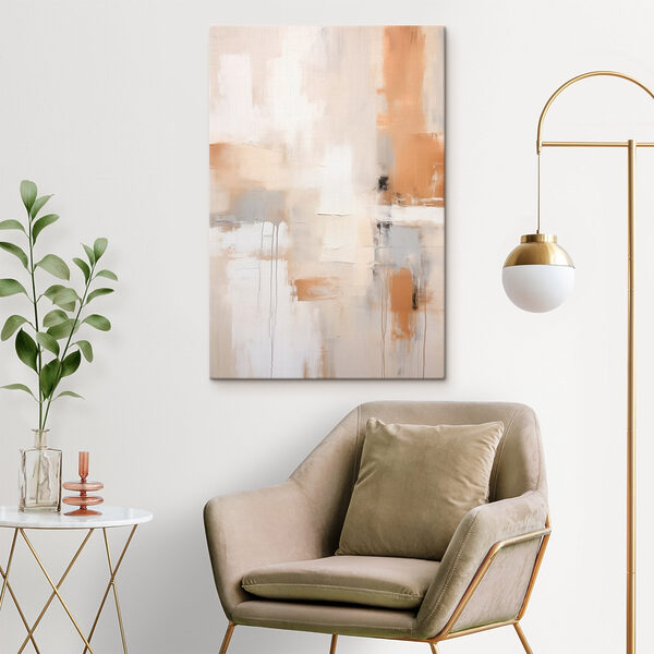 Painting of white and brown paint Painting of white and brown paint