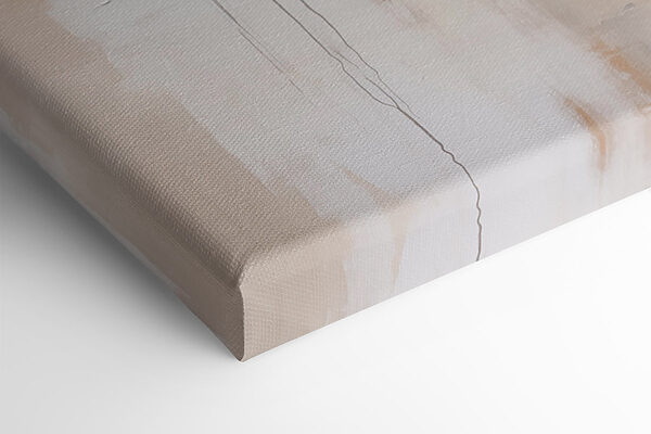 Painting of white and brown paint Painting of white and brown paint