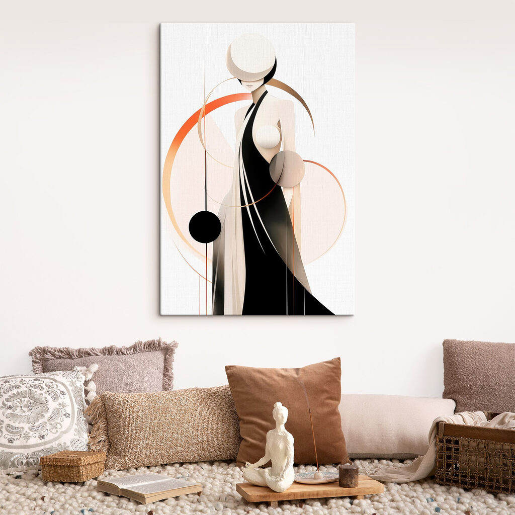 Woman in a black dress