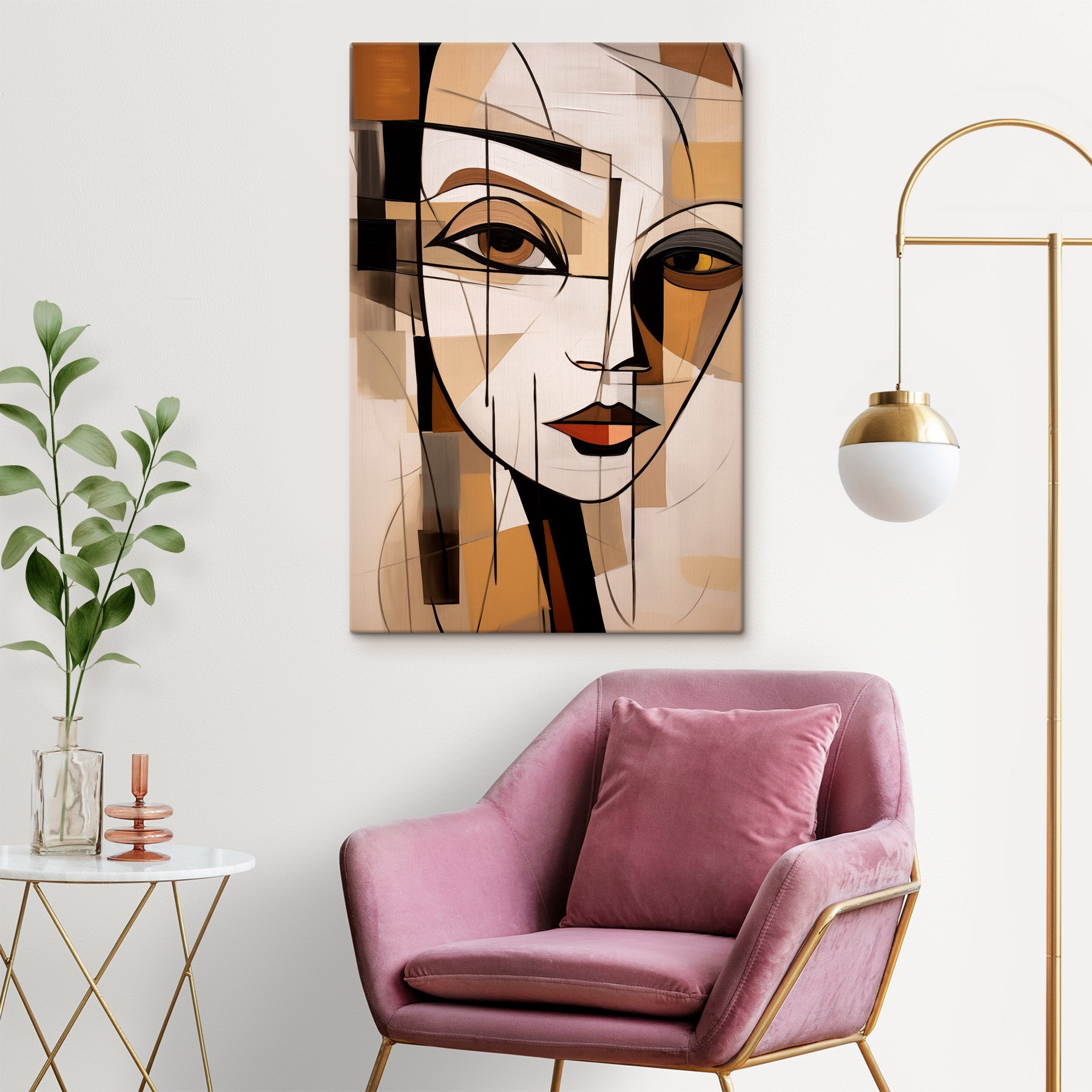 Painting of a woman's face