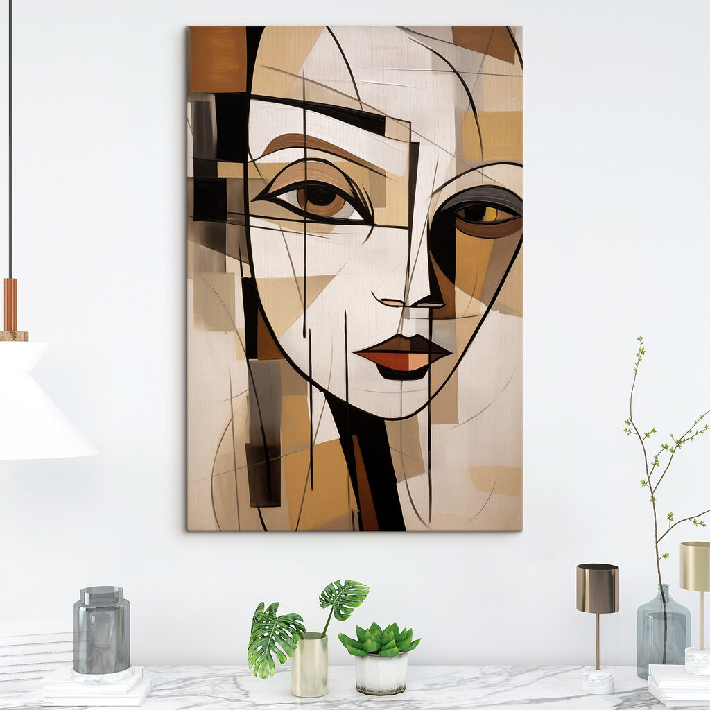 Painting of a woman's face