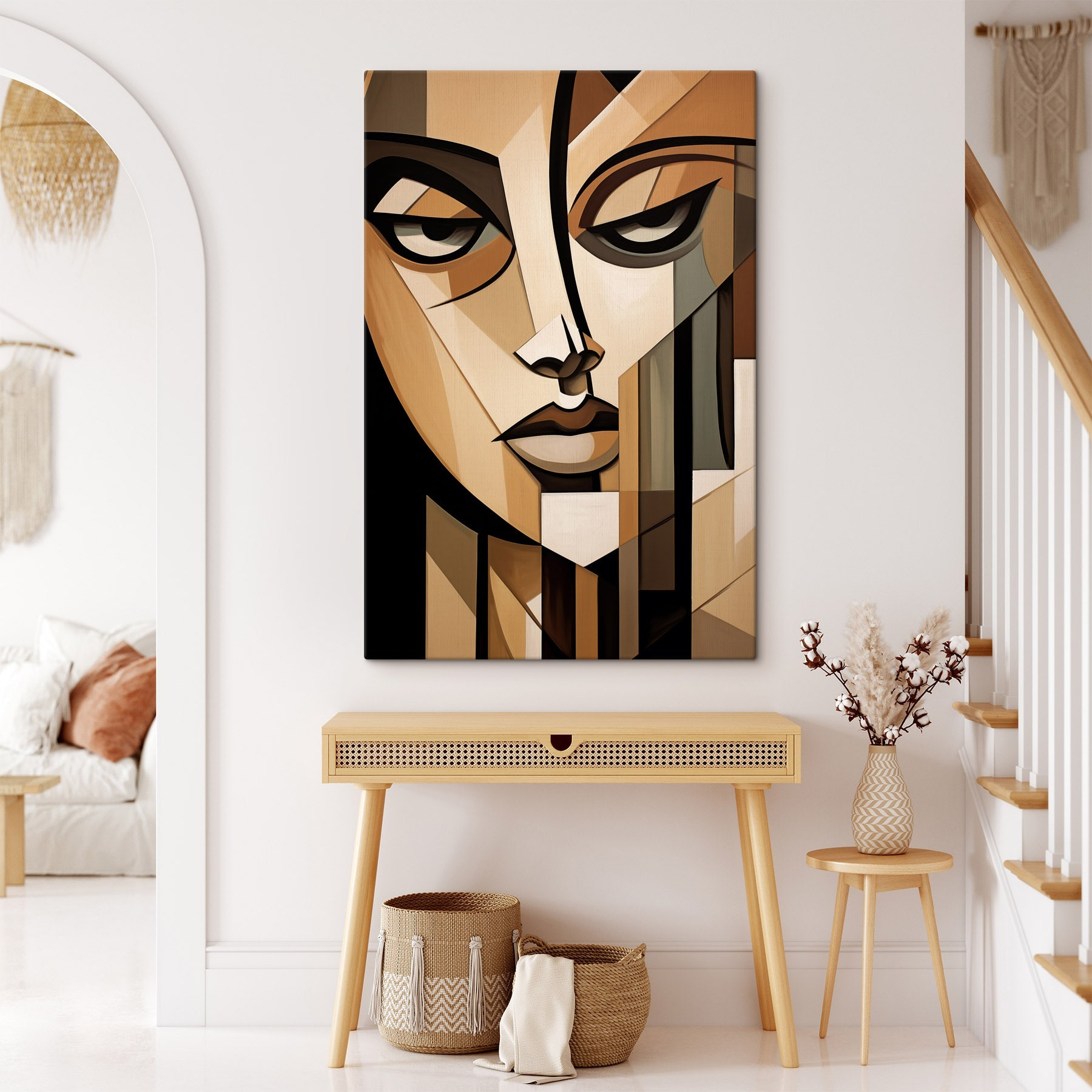 Painting of a woman's face