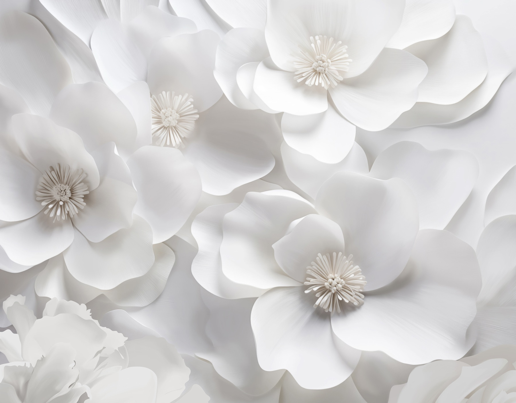 Group of white flowers Group of white flowers