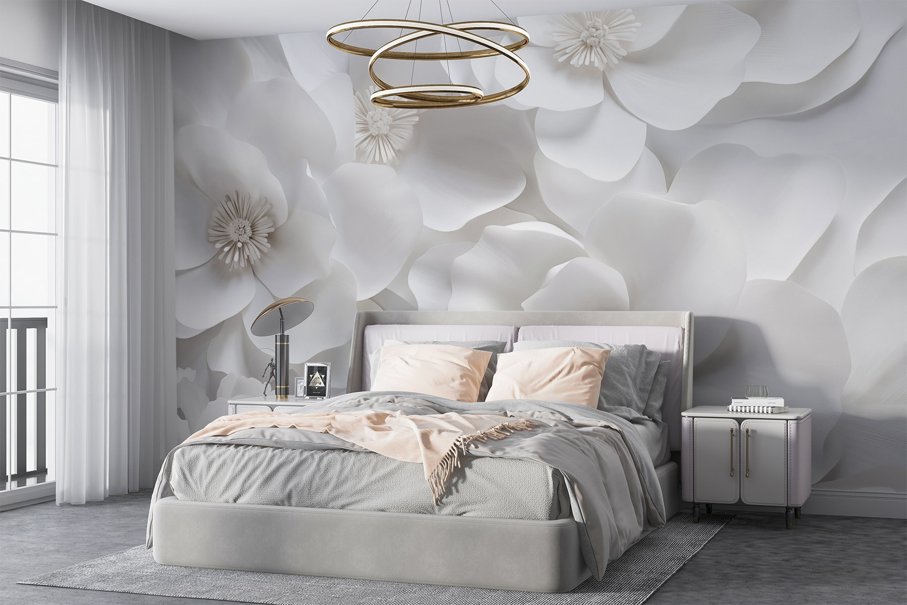 Group of white flowers Group of white flowers