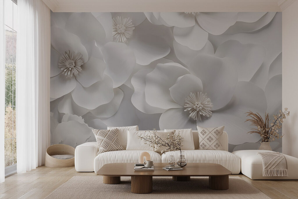 Group of white flowers Group of white flowers