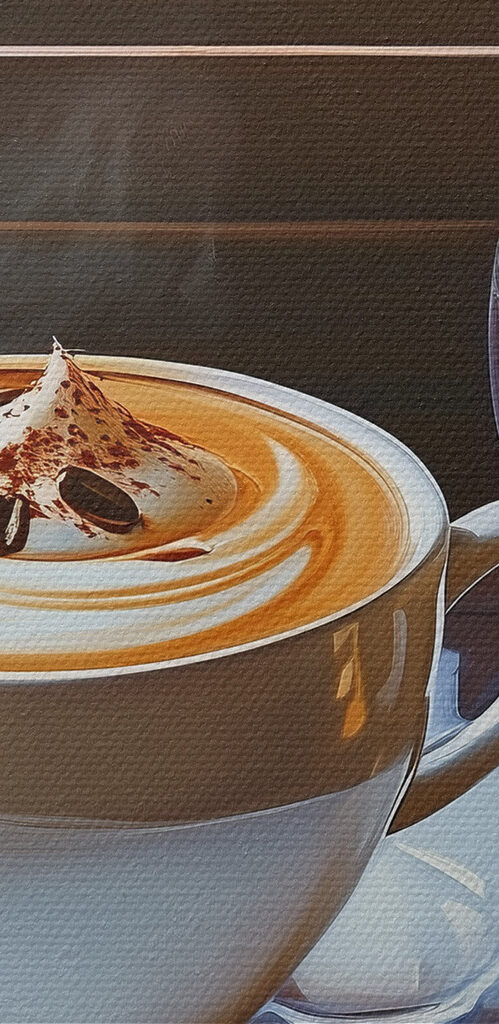 Cup of coffee and a pitcher of tea Cup of coffee and a pitcher of tea