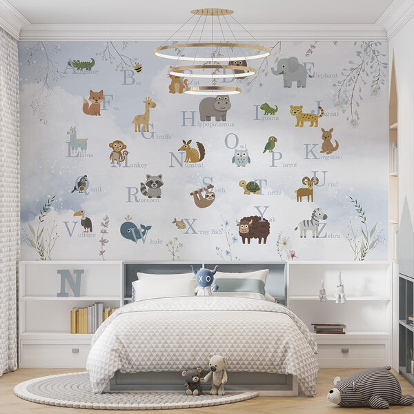 Group of animals with letters Group of animals with letters